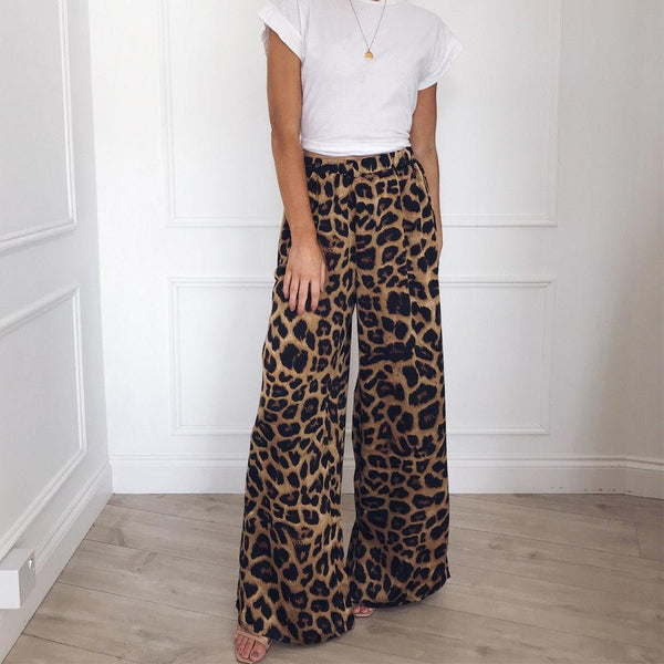Pantalon Léopard Ample